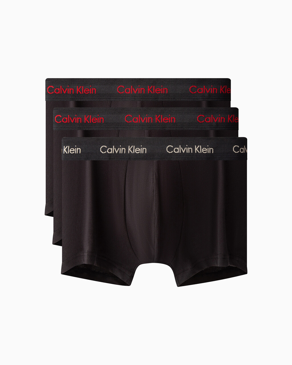 LOW RISE TRUNK 3PK, BLACK W/ TUFFET LOGO/BLACK W RED CARPET, hi-res