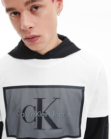 ORGANIC COTTON MONOLOGO MESH BOXY TEE, Bright White, hi-res