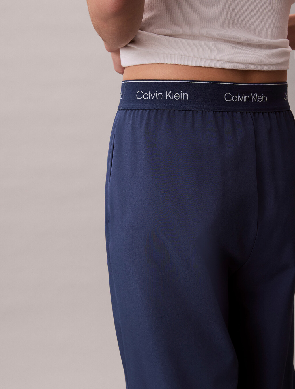 Essentials 寬筒運動褲, Dark Denim, hi-res