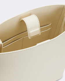 Line Leather Crossbody Bag, Antique White, hi-res