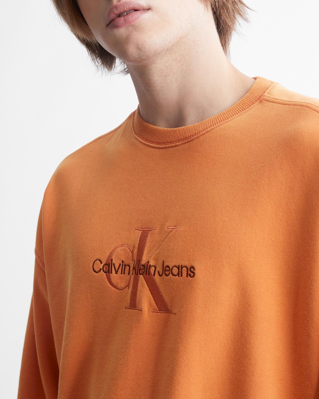 Naturals Mineral Dye Monologo Sweatshirt, Burnt Clay, hi-res