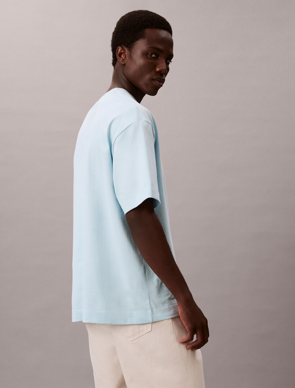 CK Emblem Patch Tee, Airy Blue, hi-res