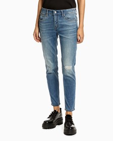37.5 Body Ankle Jeans, Med Blue Dstr Back Embro Embro Hem, hi-res