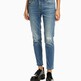 Med Blue Dstr Back Embro Embro Hem