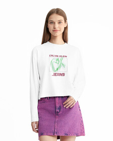 Hyper Real Long Sleeve Tee, Bright White, hi-res