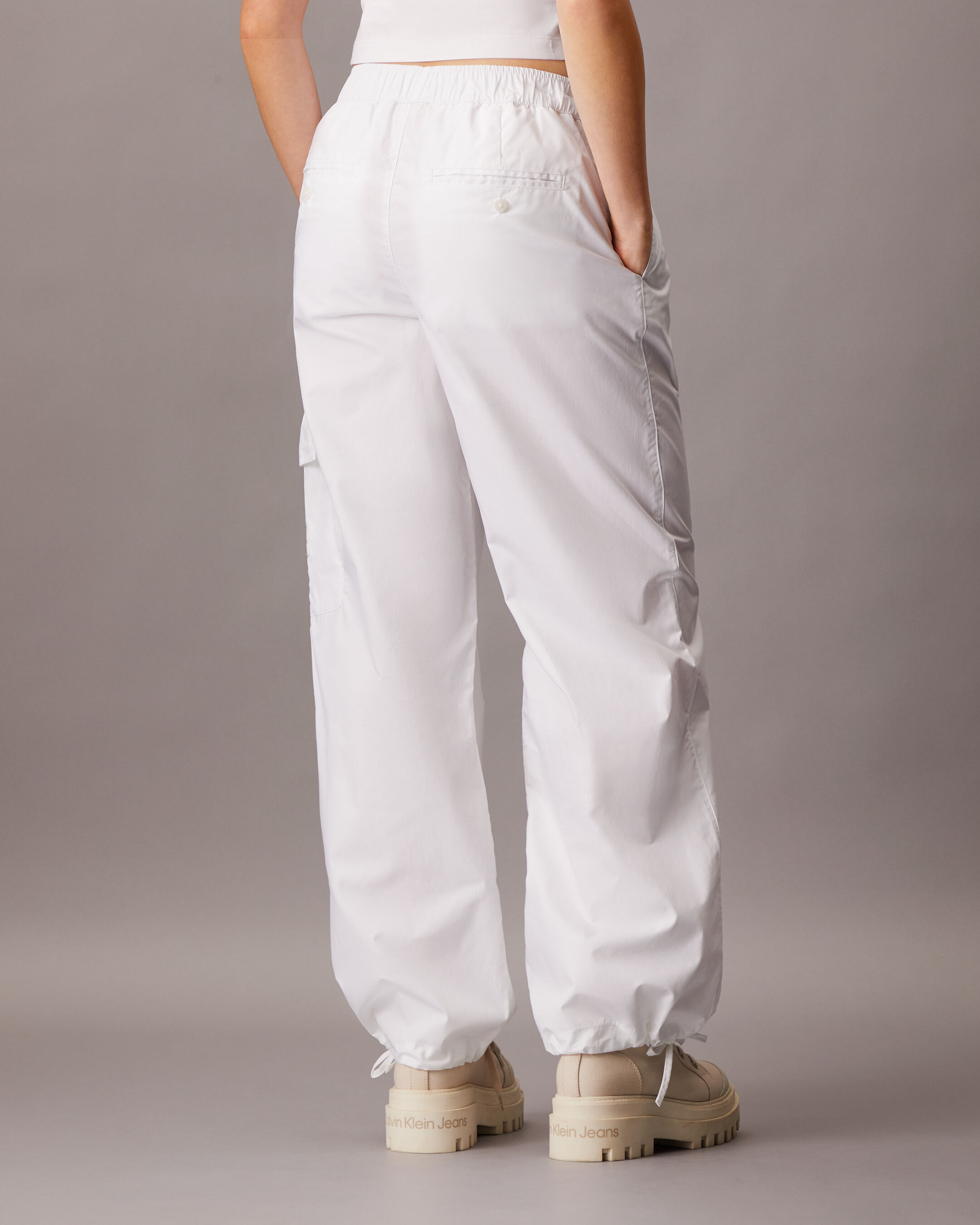 Summer Cotton Straight Utility Pants natural Calvin Klein Hong Kong