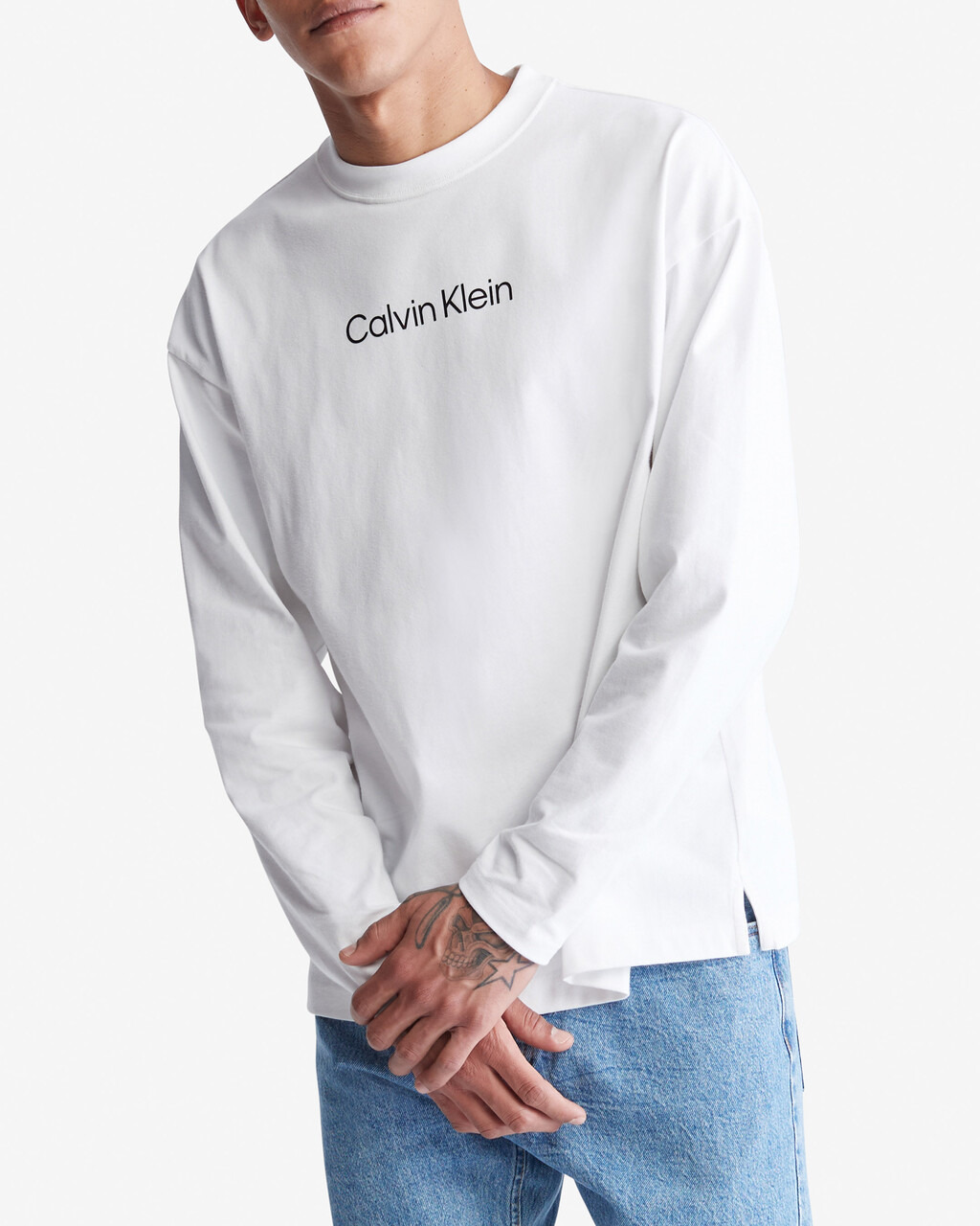 STANDARDS LOGO RELAXED PRINT TEE, Brilliant White, hi-res