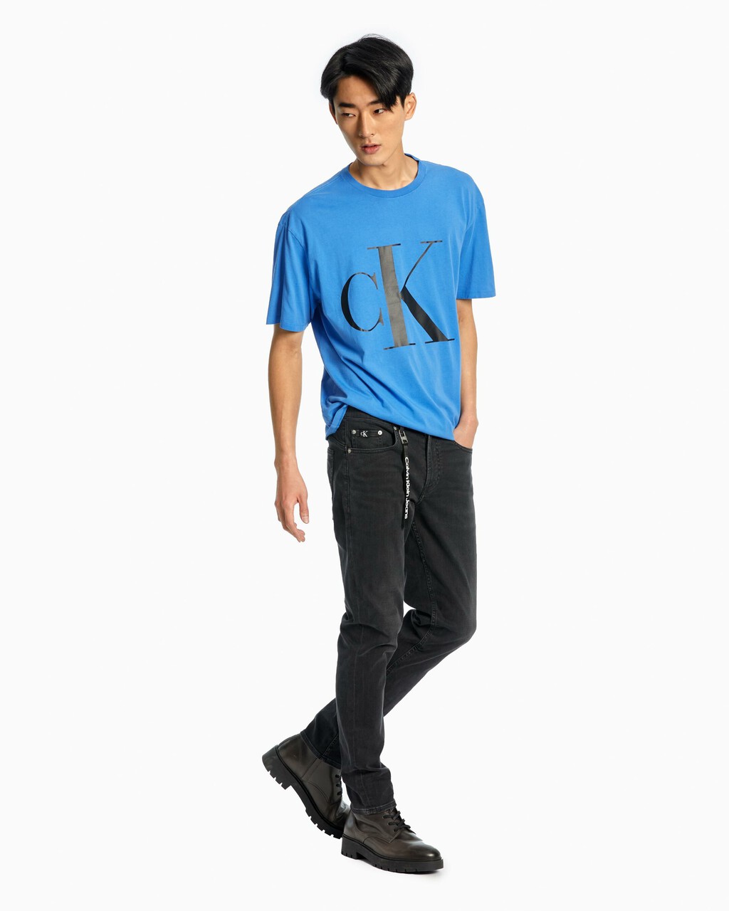 MONOGRAM RELAXED FIT TEE, PALACE BLUE-400, hi-res