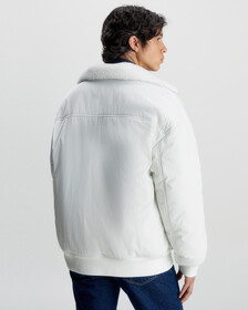 Reversible Sherpa Bomber Jacket, Ivory, hi-res