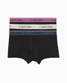 LOGO LOW RISE TRUNK 3 PACK, Black w/ Ameythyst/Silver Birch/Midnight, hi-res