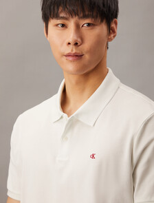 Cotton Piqué Polo Shirt, Blanc De Blanc, hi-res