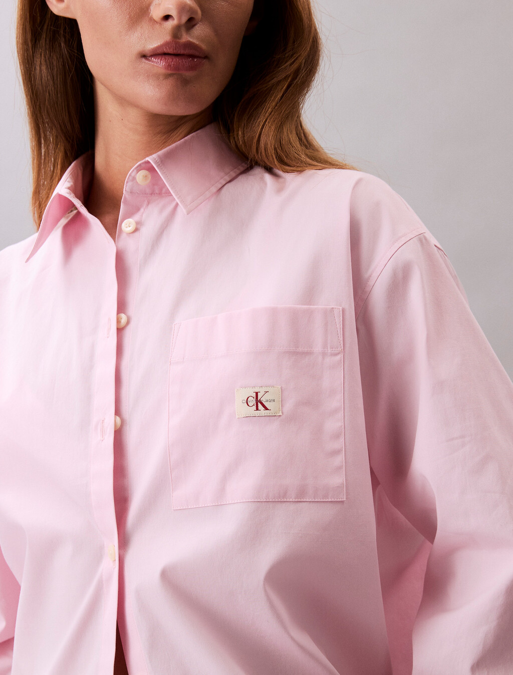 Poplin Relaxed Shirt, Sweet Pink, hi-res