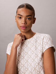 Monogram Baby Fit Tee, Tofu AOP, hi-res
