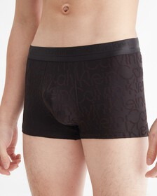 CK Black Logo Jacquard Low Rise Trunk, Black, hi-res