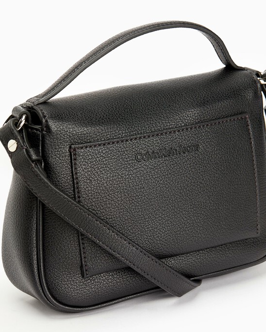 MINIMAL MONOGRAM CAPSULE FLAP CROSSBODY BAG