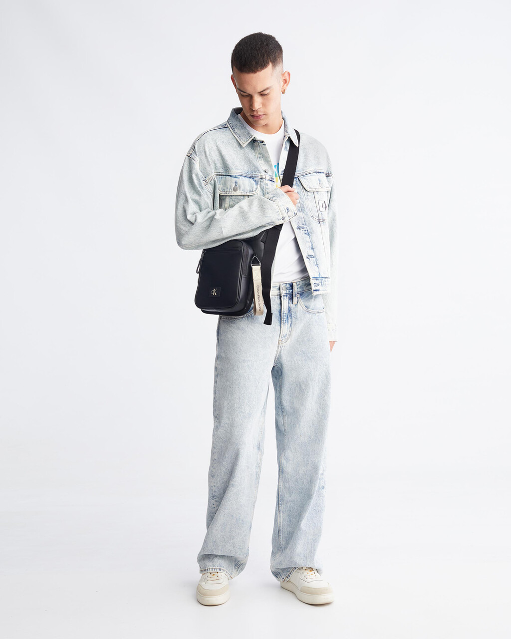 Multi Layering Logo Tee, Bright White, hi-res