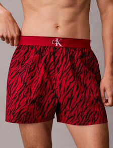 CK X Cotton Monogram 修身四角內褲, PAINTED TIGER RED GALA, hi-res