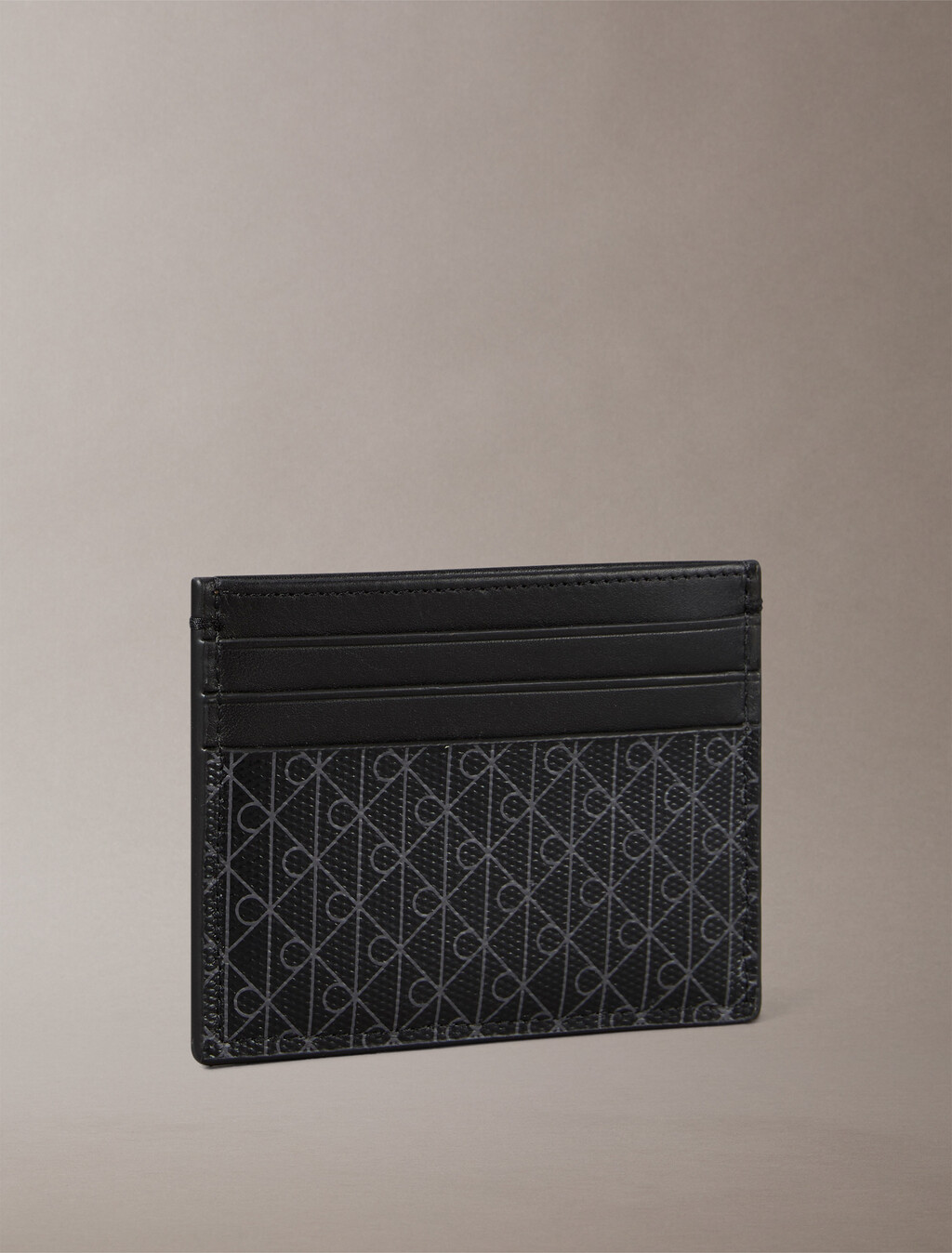 Allover Monogram Logo Card Holder, Black, hi-res