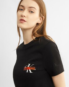 HYBRID COMFORT CENSORED MONOGRAM 封條標誌 T 裇, Ck Black, hi-res