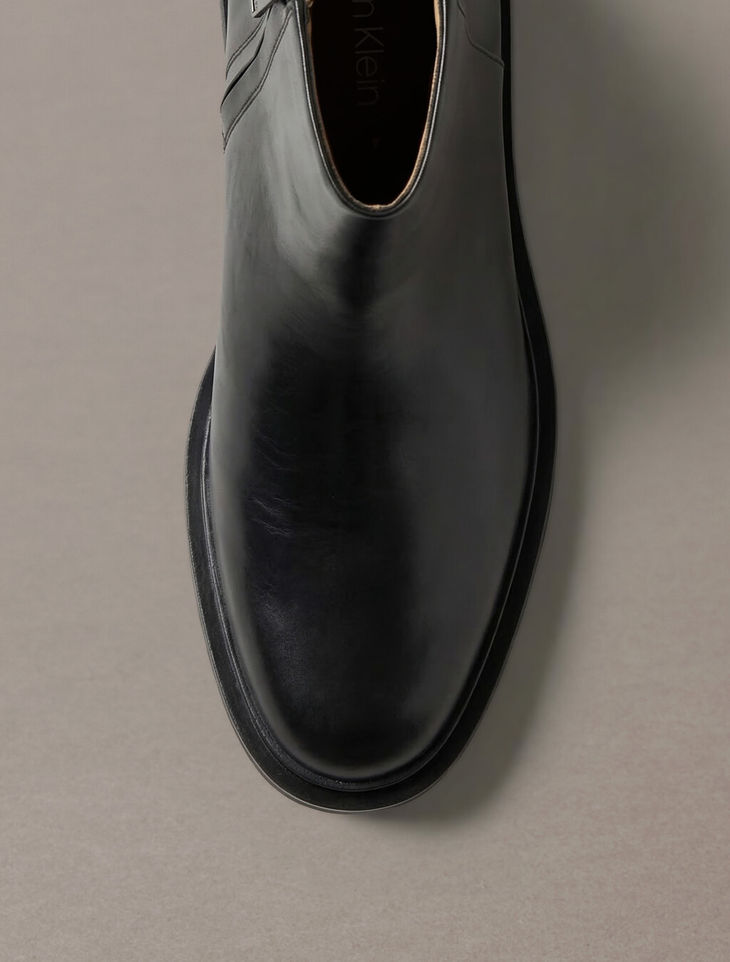 Leather Zip Ankle Boots, Triple Black, hi-res