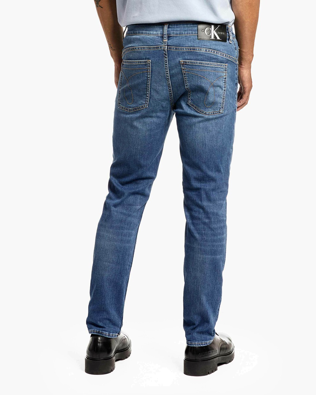 CLIMATE TECH BODY TAPER JEANS, Mid Blue, hi-res