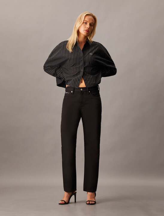 Cropped Stripe Shirt