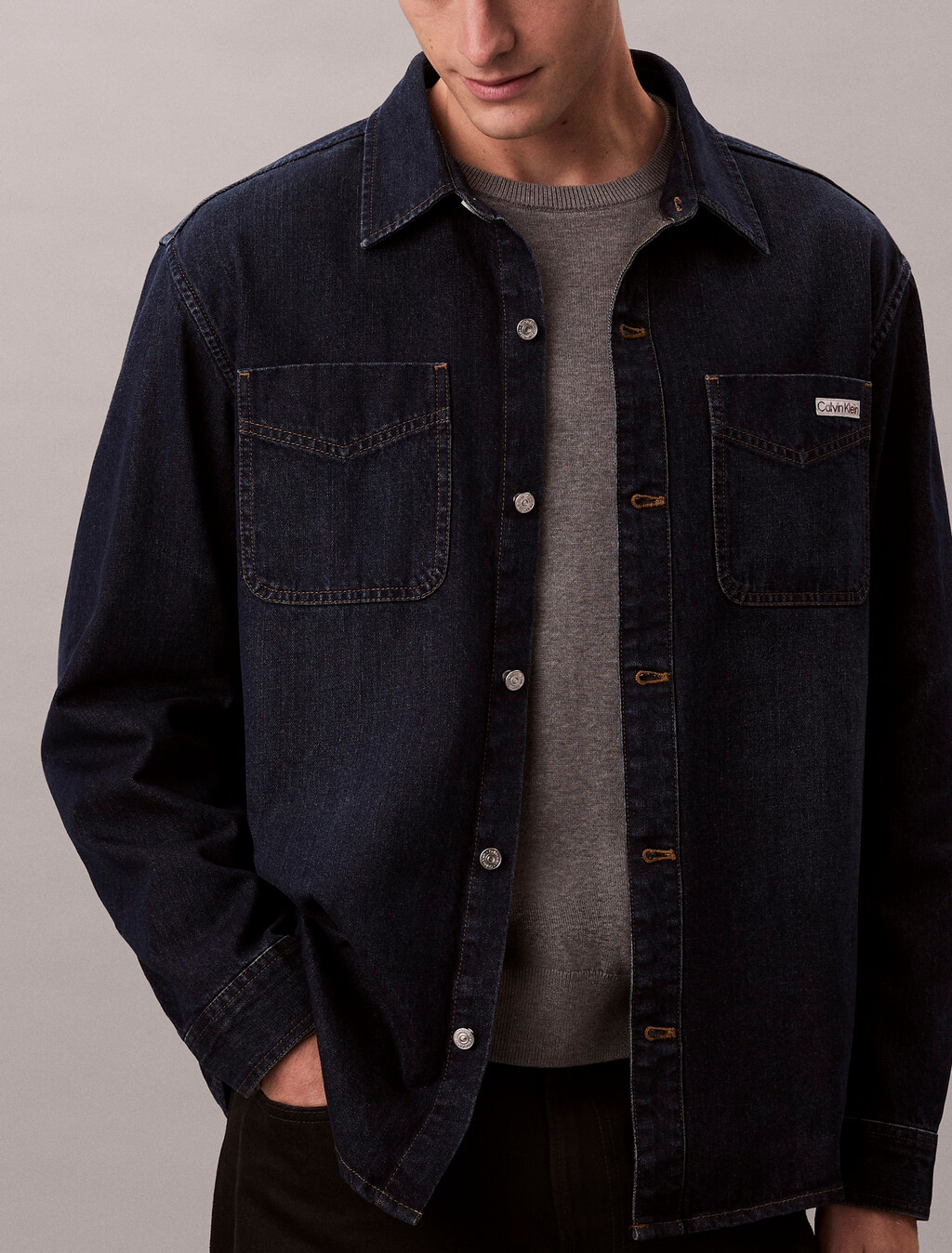 90's Denim Shirt Jacket, SCARBOROUGH, hi-res