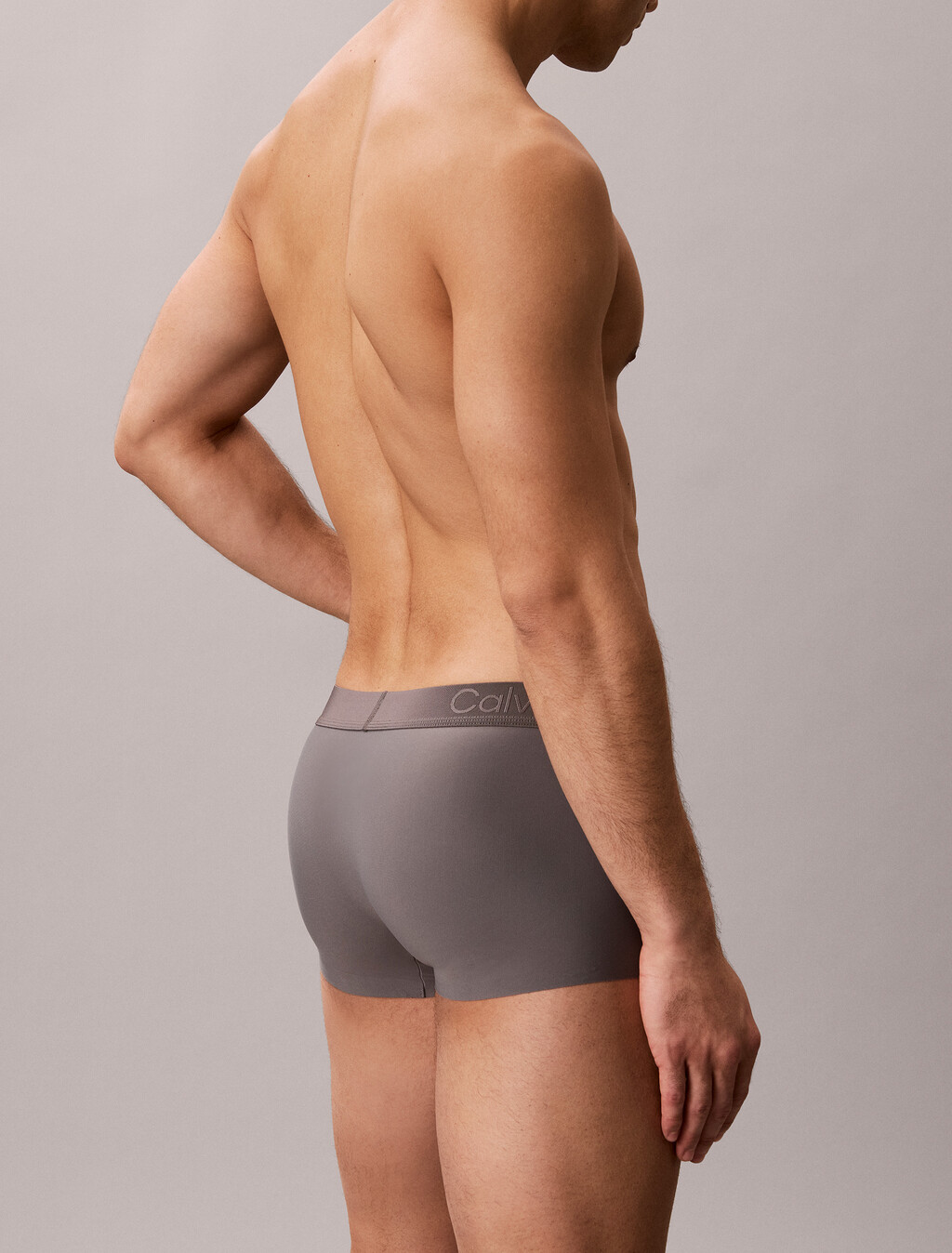 CK Black Low Rise Trunks, Grey Sky, hi-res