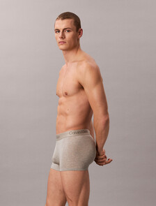 超柔軟莫代爾纖維平口內褲 3 件套組, BLACK/GREY HEATHER/SEDIMENT, hi-res