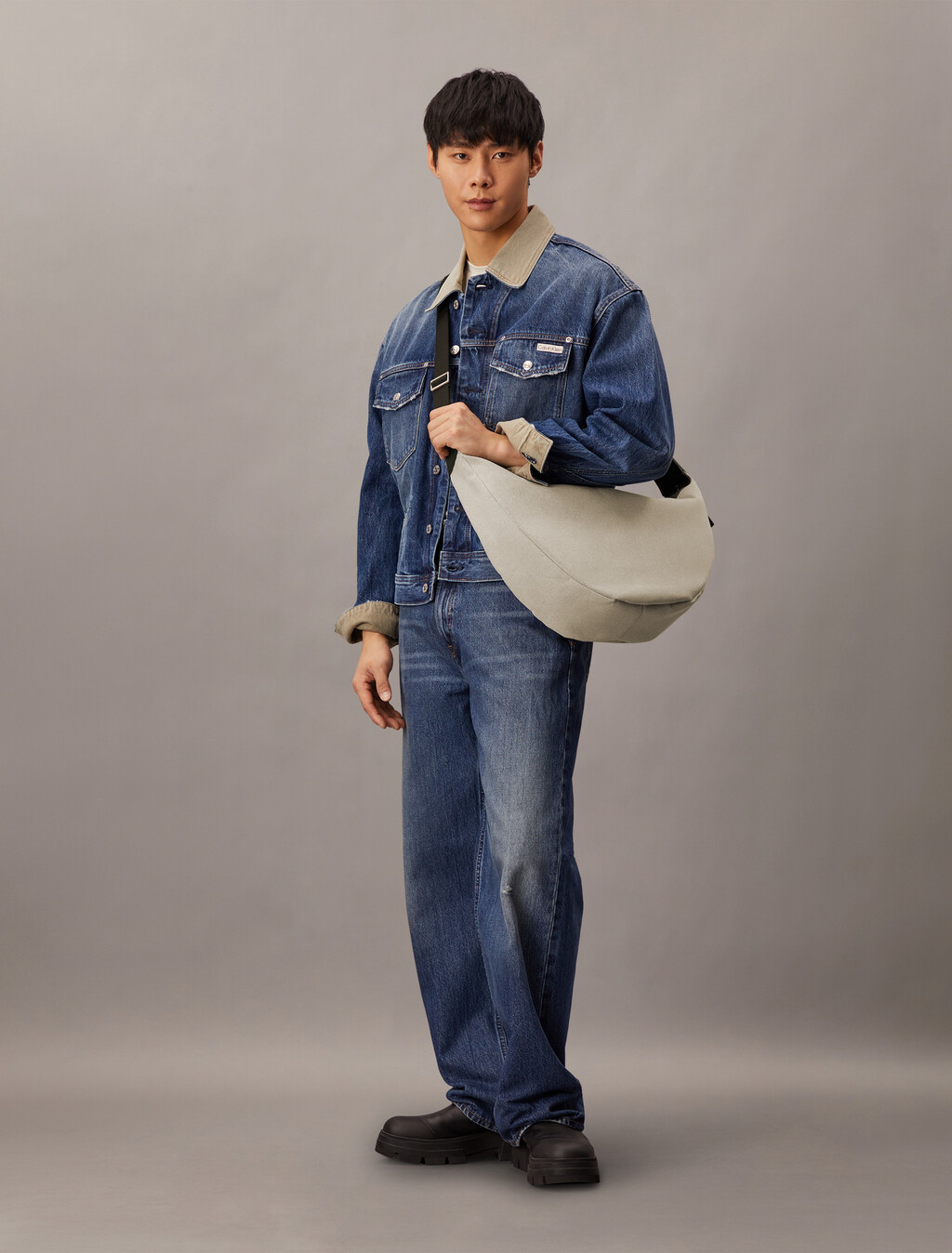 Canvas Crescent Sling Bag, Cloud Dancer, hi-res