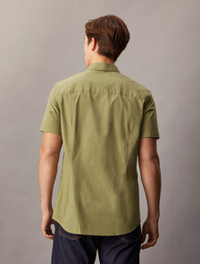 Essentials Monogram Slim Shirt, Gothic Olive, hi-res