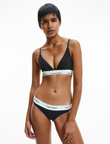 Icon Cotton Thong, BLACK, hi-res