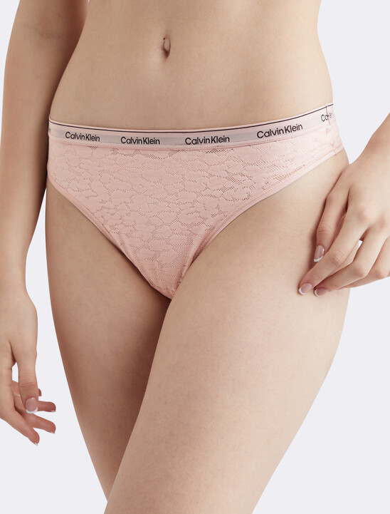 Lace High Leg Thong