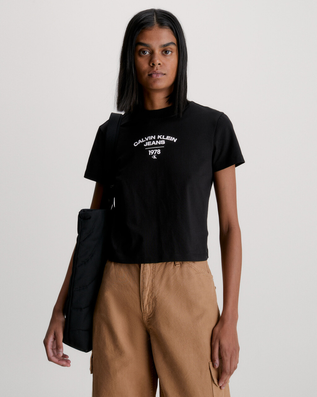 Slim Varsity Logo T-Shirt, Ck Black, hi-res