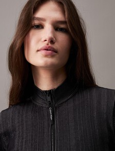 Essentials Ribbed Seamless Jacket, Black Beauty, hi-res