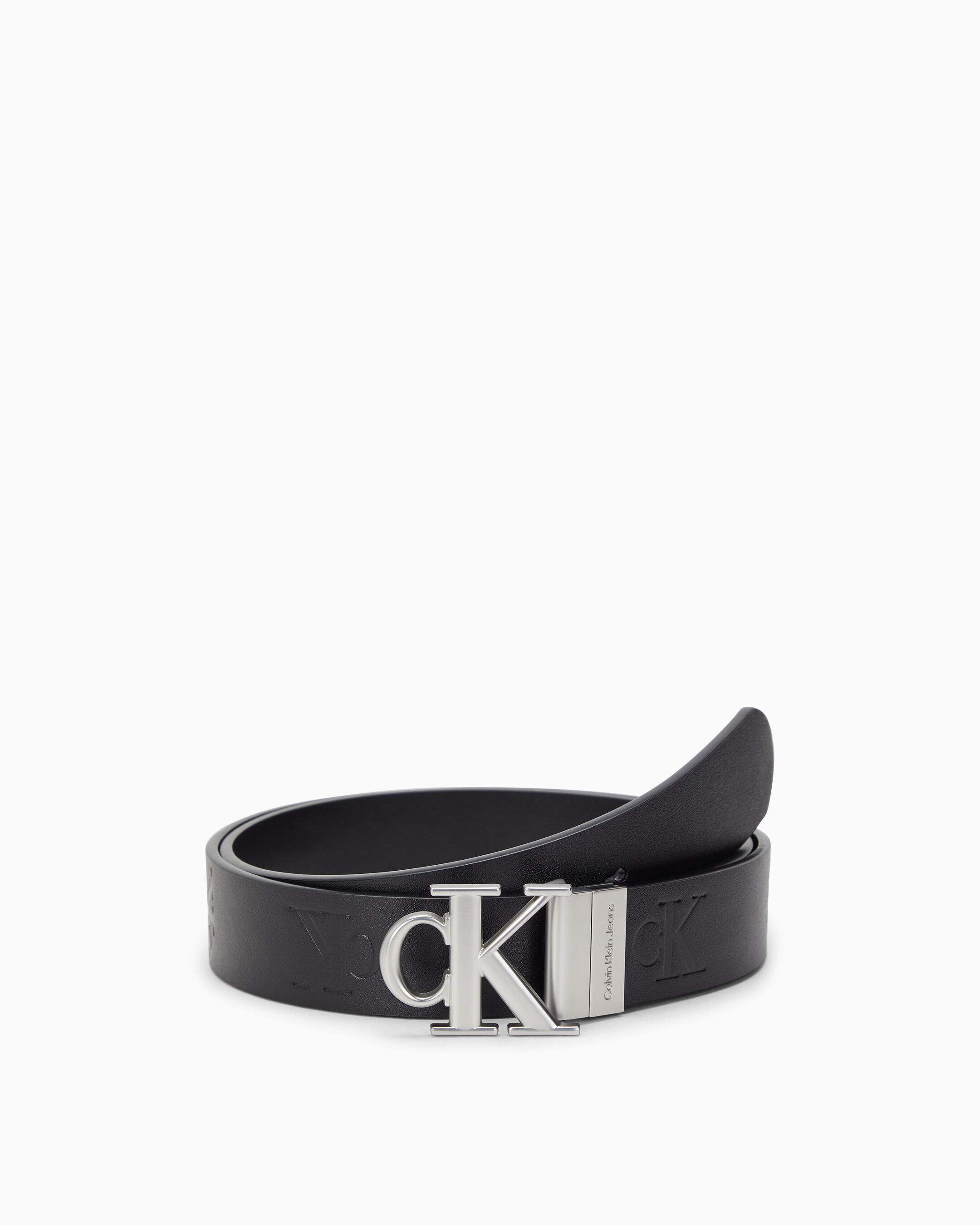 Leather ck buckle belt deals