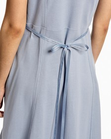 FLARED POLO DRESS, Silver Sky, hi-res