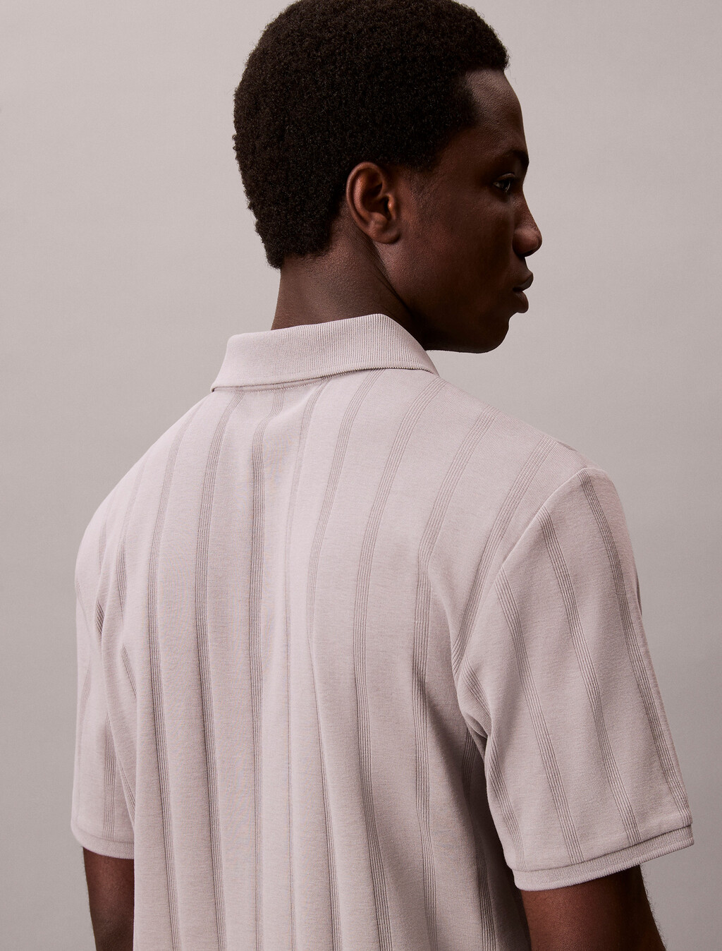 Variegated Rib Classic Polo Shirt, Steeple Gray, hi-res