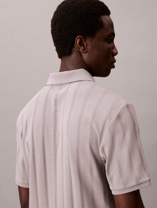 Variegated Rib Classic Polo Shirt, Steeple Gray, hi-res