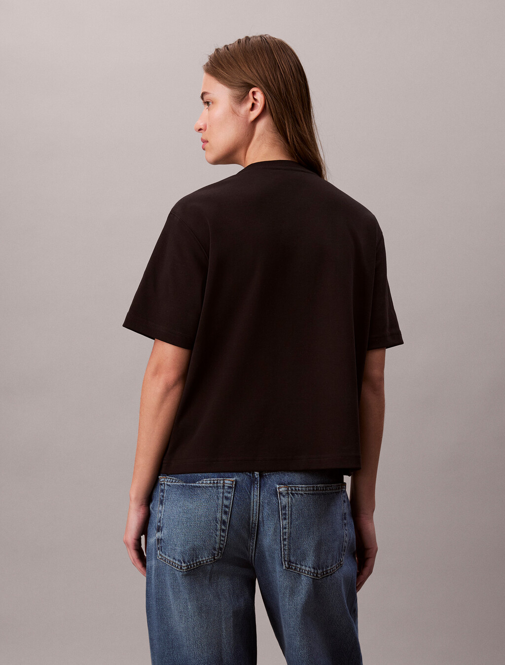 Embroidered Logo Graphic Classic T-Shirt, Black, hi-res