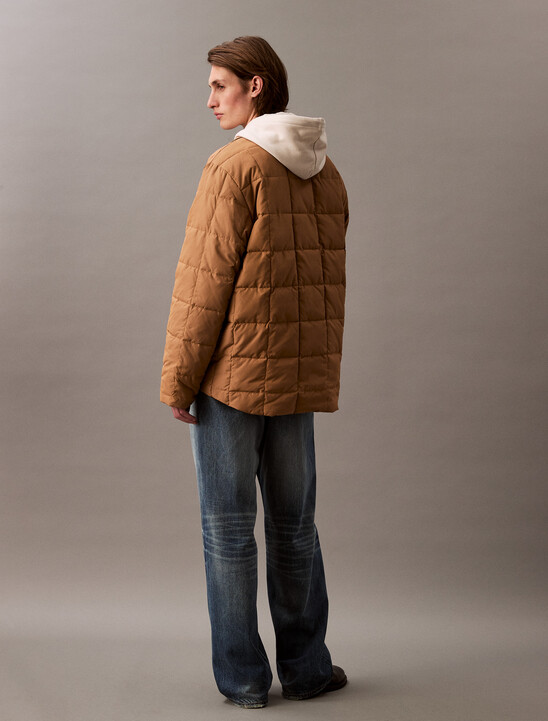 Reversible Puffer Shirt Jacket