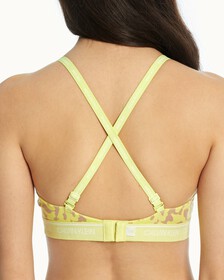 CK One Cotton Lightly Lined 三角罩杯內衣, DART FROG PRINT+CYBER GREEN, hi-res