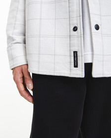 MONOGRAM BADGE SHADOW OVERSHIRT, Mercury Grey / Cirrus Grey, hi-res