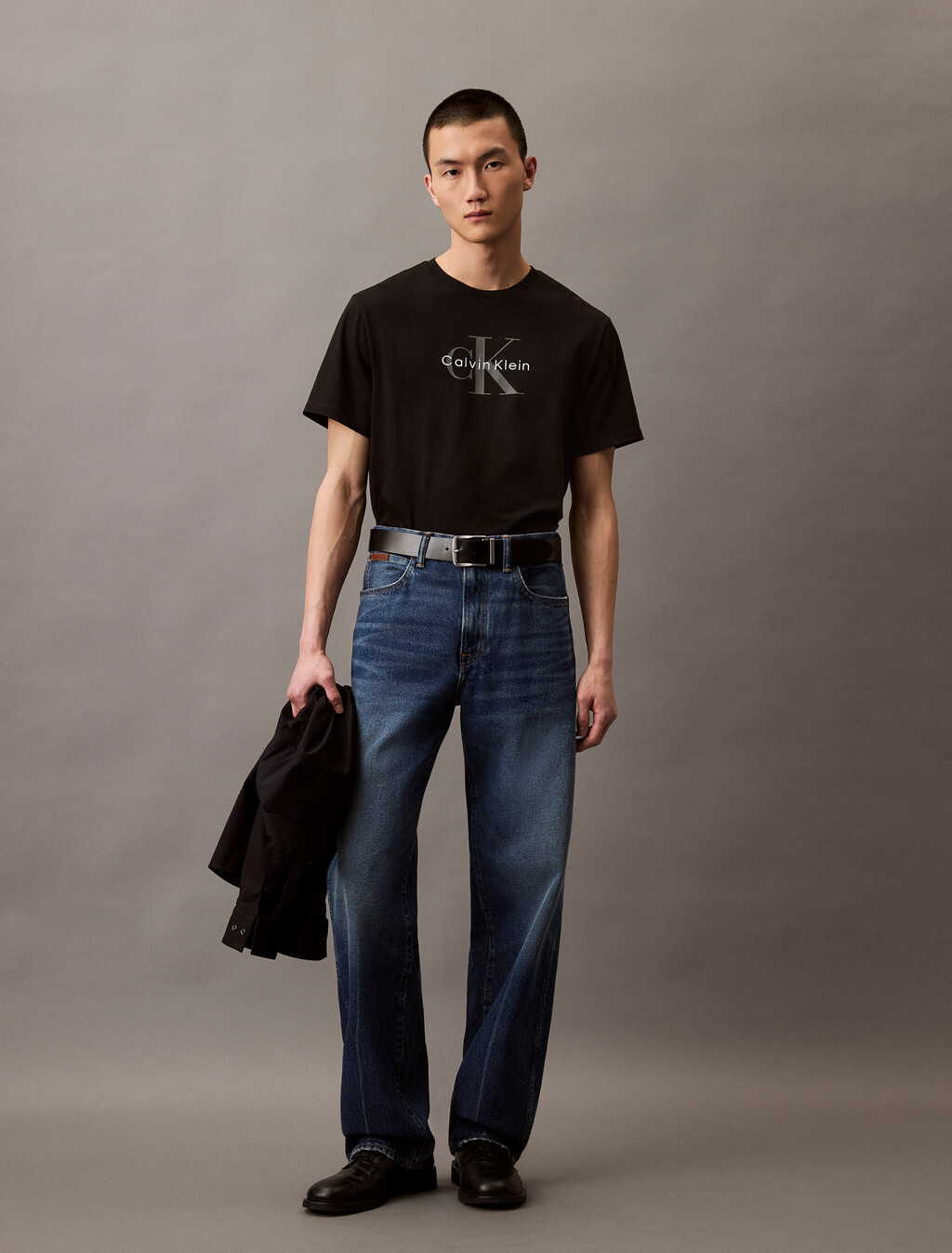 Monogram 標誌 T 恤, Black, hi-res