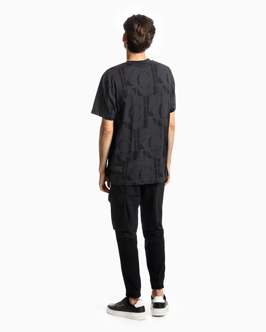 ALL OVER LOGO PRINT TEE, Logo Aop Ck Black, hi-res