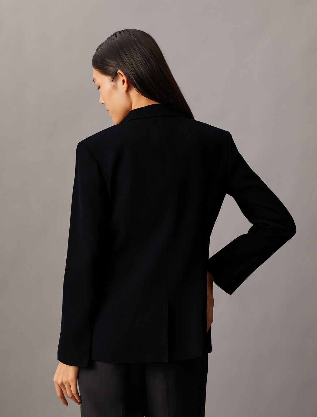Hero Viscose Twill Slim Blazer, Black, hi-res