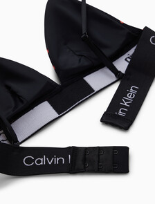 Calvin Klein 1996 Vday Lightly Lined Triangle Bra, NEON HEART+BLACK, hi-res