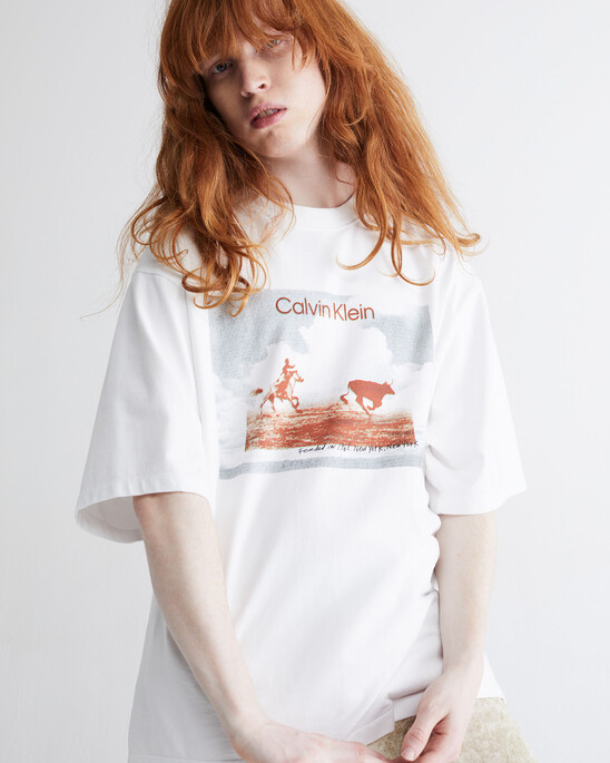 STANDARDS COWBOY COLLAGE GRAPHIC T-SHIRT