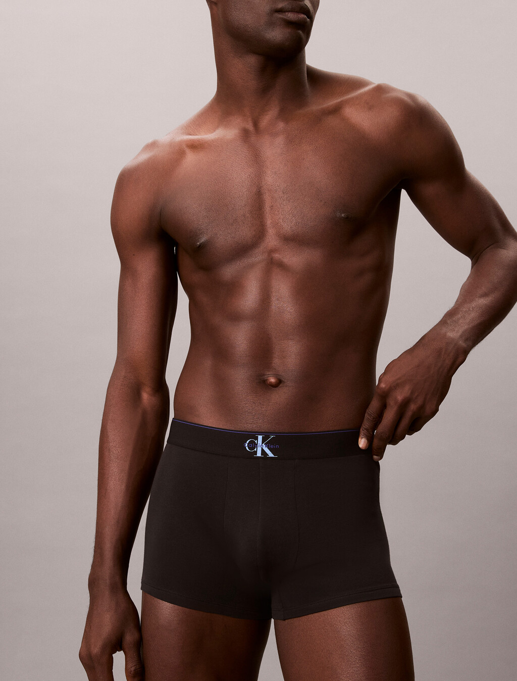 Graphic Monogram Cotton Stretch Trunks, BLACK w/ BLUE RIVER FOG/BLUE RIVER FOG w/ BLUE DES, hi-res