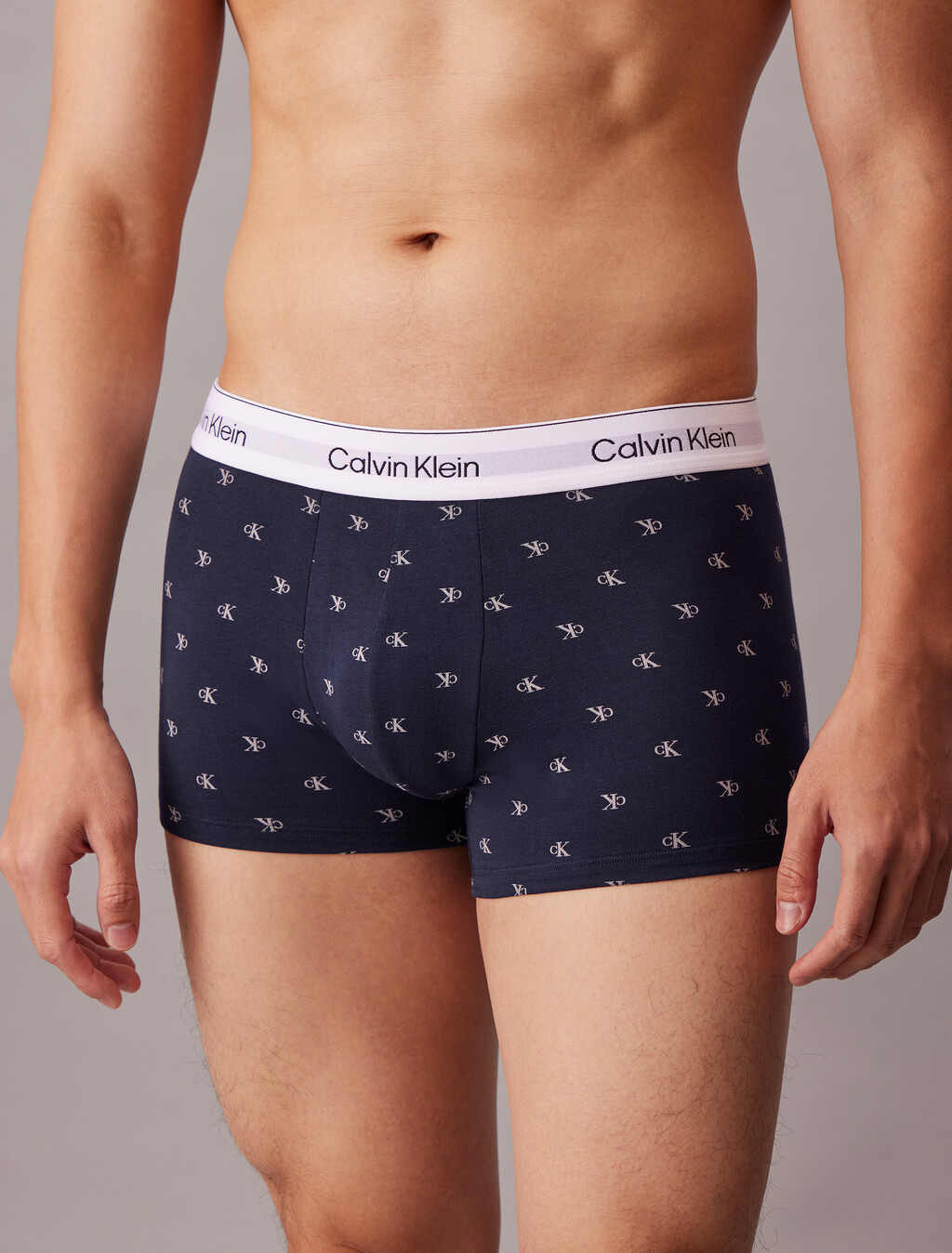 Icon Cotton Stretch Trunks 3 Pack, Misty Grey/DIAMOND LOGO SHORELINE/Punch Pink, hi-res